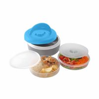 Envase Termico 1.25L Celeste y Plomo para Trabajo Oficina o Estudio YRegalo Sticker