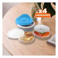 Pack4 Taper con Aislamiento 1.25L Celeste y Plomo para Disfrutar Preparaciones YRegalo Sticker