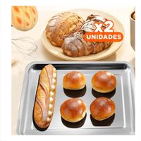 Pack2 Bandeja de acero resistente rectangular para uso en comedor familiar YPapel Regalo
