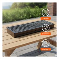 Asador portatil 60x22x31 5 cm en color negro para hogar y jardin
