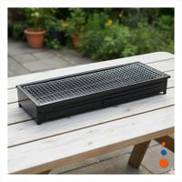 Asador portatil 60x22x31 5 cm negro practico para patio y balcon Y notas