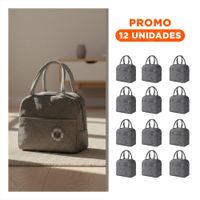 Pack12 Porta Alimentos y Bolsillo Exterior Perfecto para Salidas Plomo