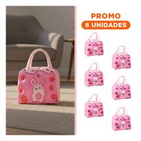Pack6 Contenedor Termico con Arte Kawaii Infantil Rosado Y Regalo Sticker