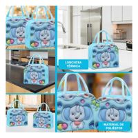 Bolsa Termica Practica para Llevar Comidas Caseras Celeste Y Ligas Regalo