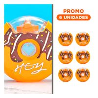 Pack6 Vaso Portatil Dona 14x5cm Amarillo Para Bebidas Y Viaje Y Regalo Sticker