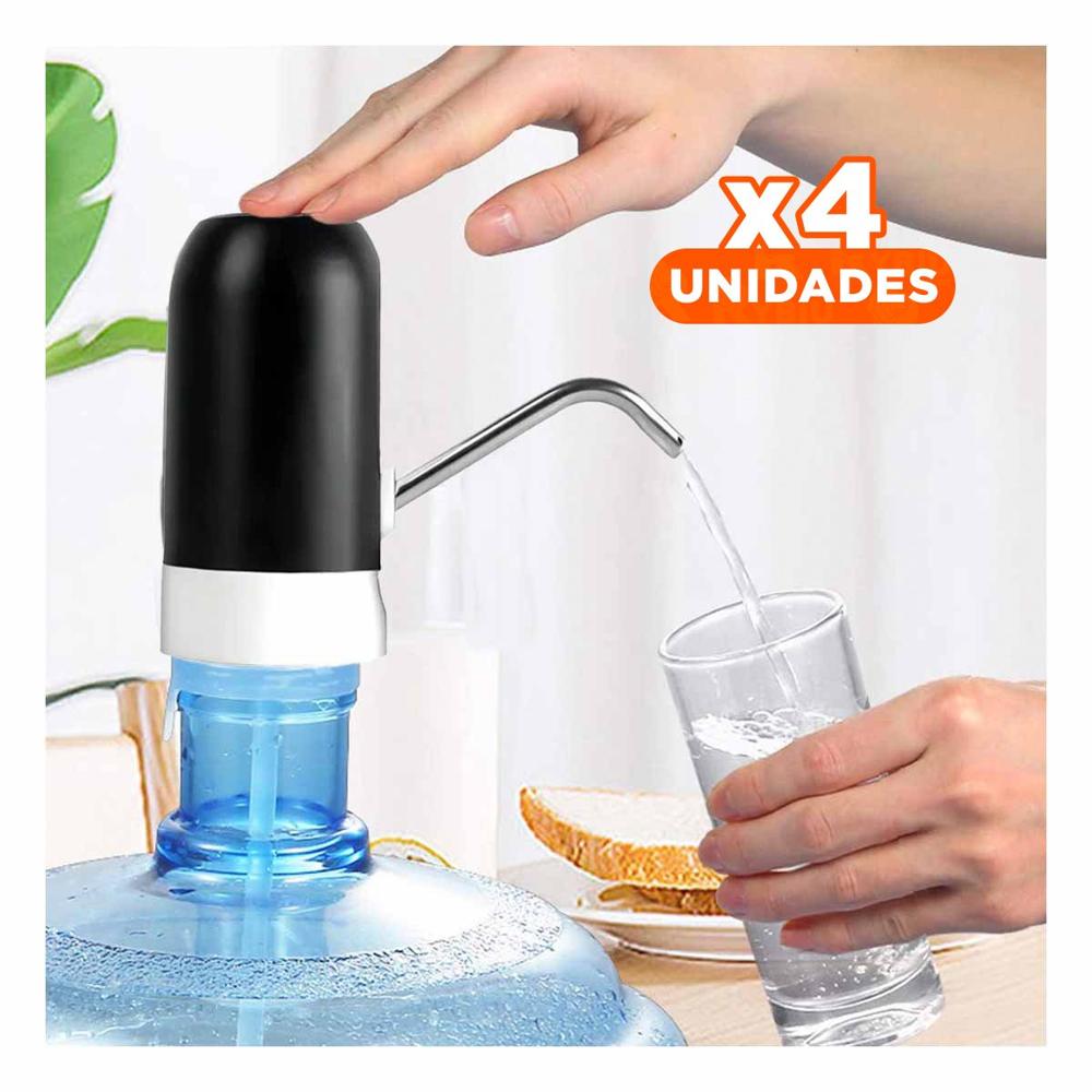 Pack4 Sistema de Color Negro Electrico para Agua con Bateria Recargable Y Regalo Sticker