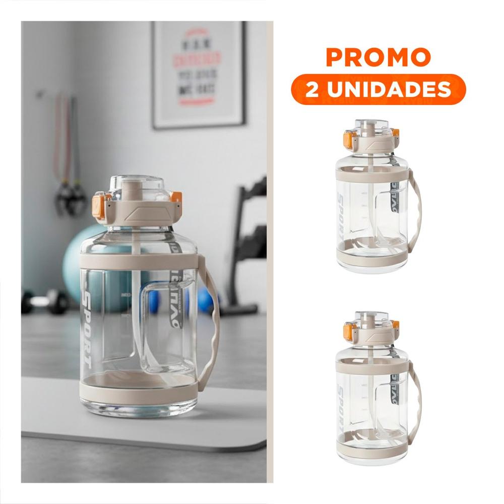 Pack2 Recipiente Portatil para Llevar Bebidas al Trabajo Blanco Y Regalo Sticker