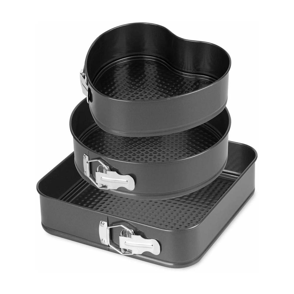 Moldes para Hornear de 3 Formas Plateado con Medidas Practicas y Uso Domestico Y Regalo Sticker