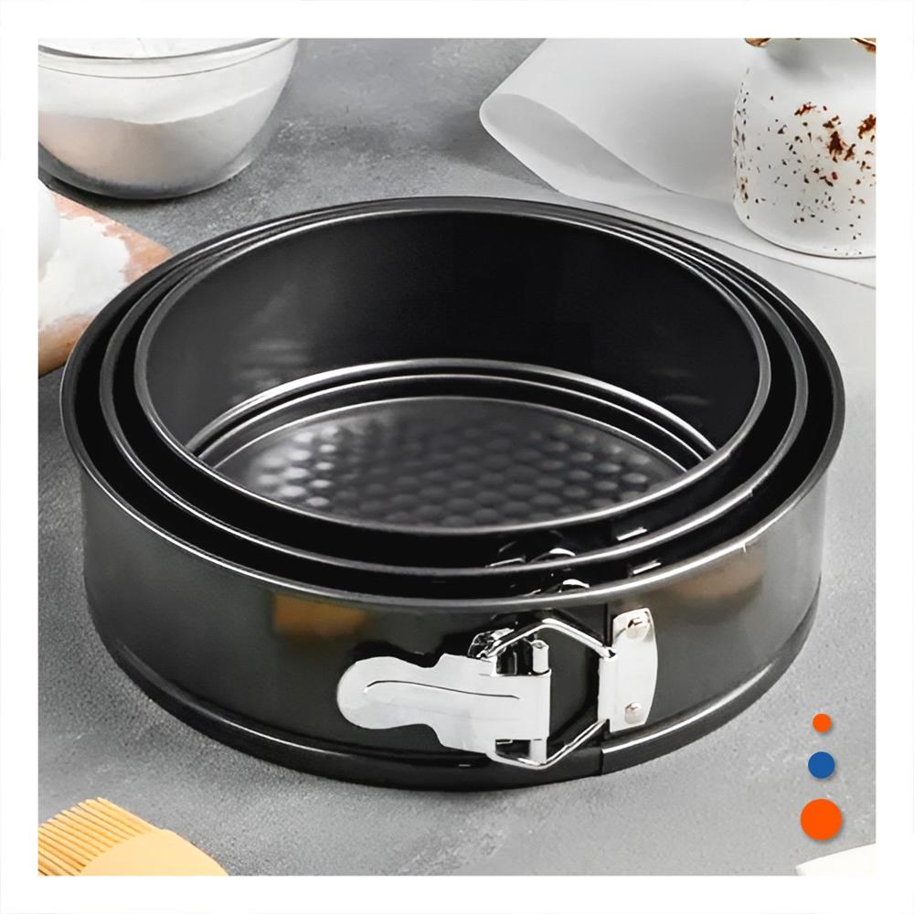 Accesorios Desmontables de Horno Plateado Set 3 Moldes Circulares Y notas