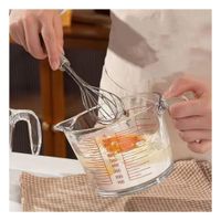 Taza Medidora de Vidrio 1L Transparente Ideal para Medir Liquidos y Ingredientes