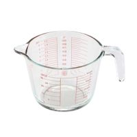 Taza Medidora de Vidrio 1L Transparente Perfecta para Medir Ingredientes YRegalo Sticker