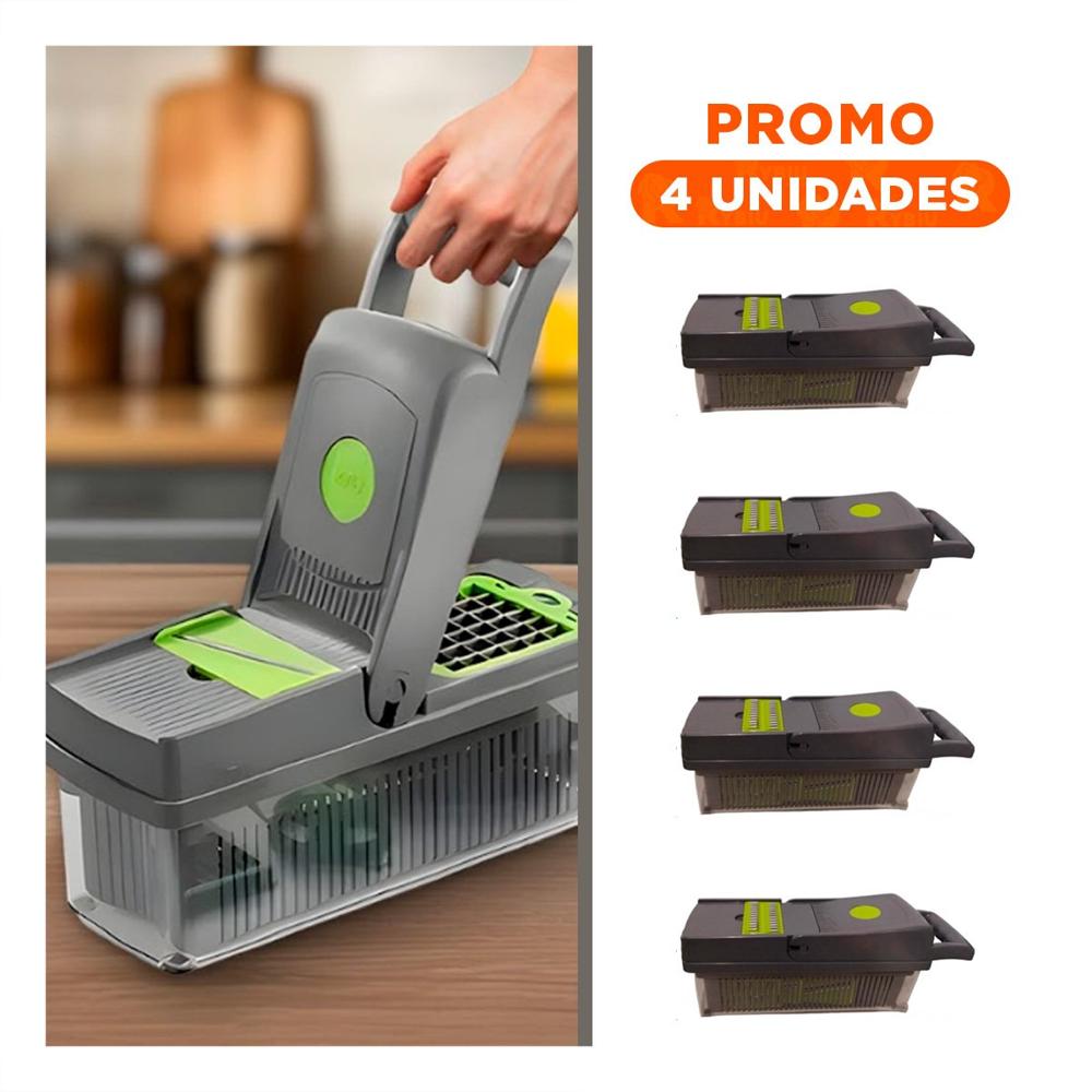 Pack4 Utensilio en Plastico Resistente para Frutas y Verduras con Funcion Integrada