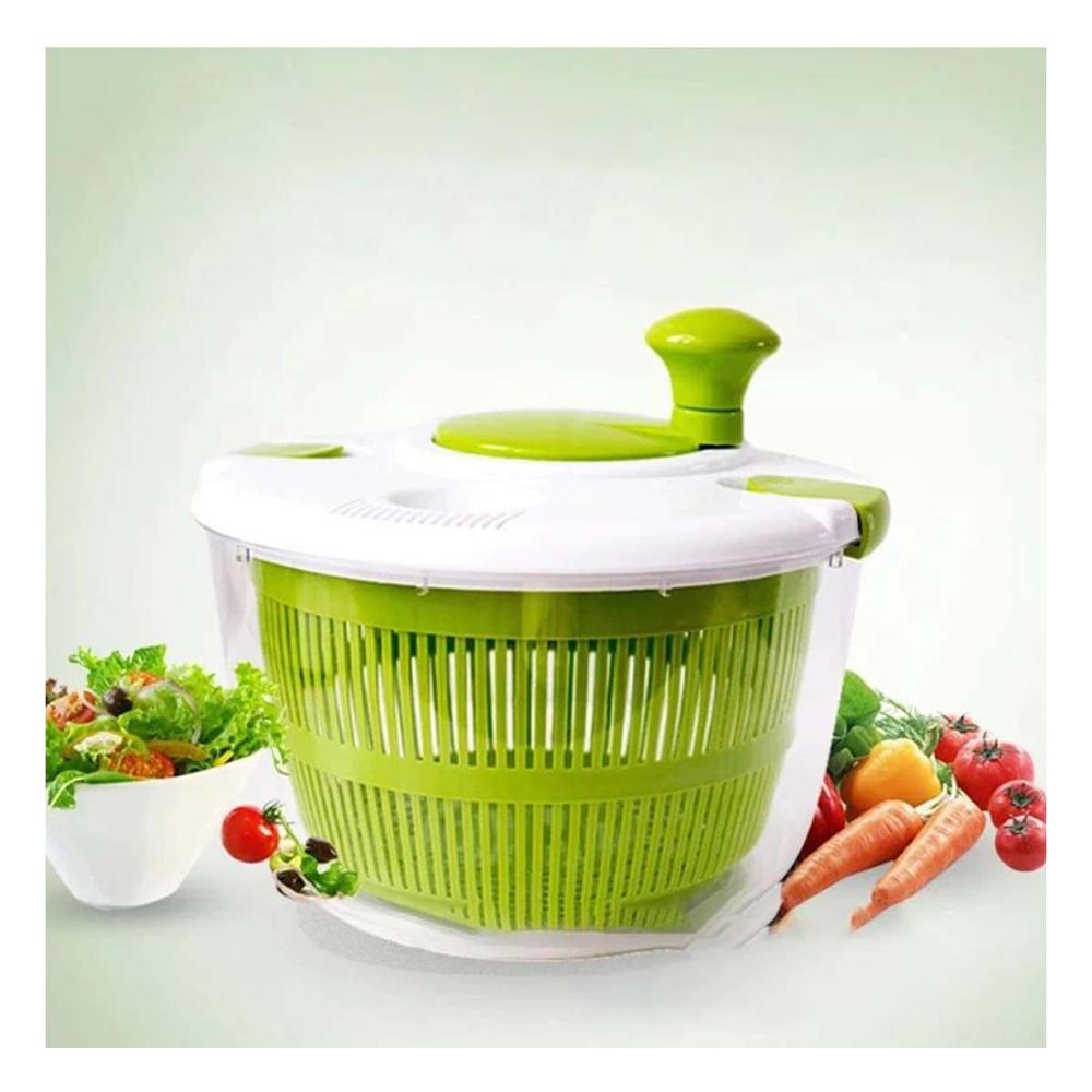Escurridor Centrifugador Giratorio para Verduras y Frutas Verde