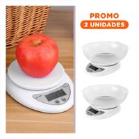 Pack2 Equipo Digital de Cocina con Funcion Tara y Display LCD Integrado Y Regalo Sticker