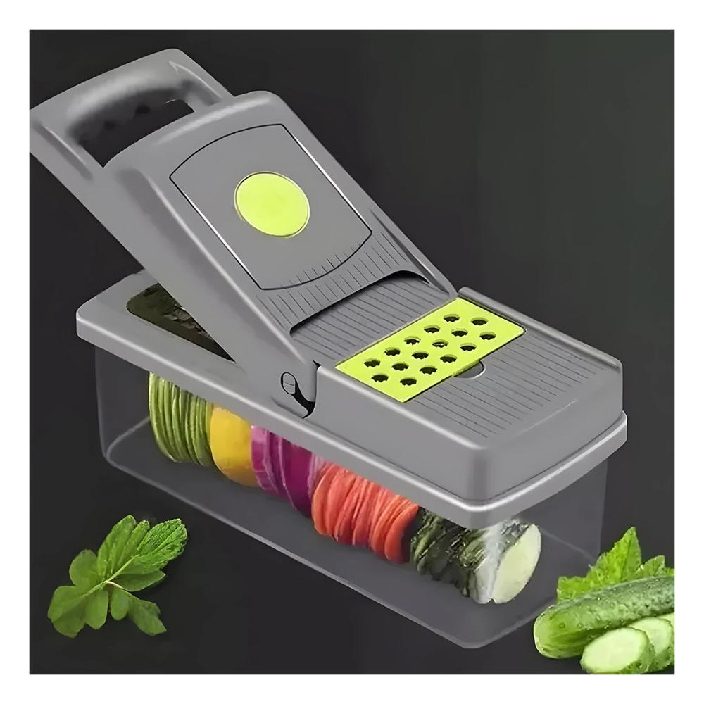 Picador Multifuncional en Plastico Resistente para Frutas y Verduras con Preparacion Organizada