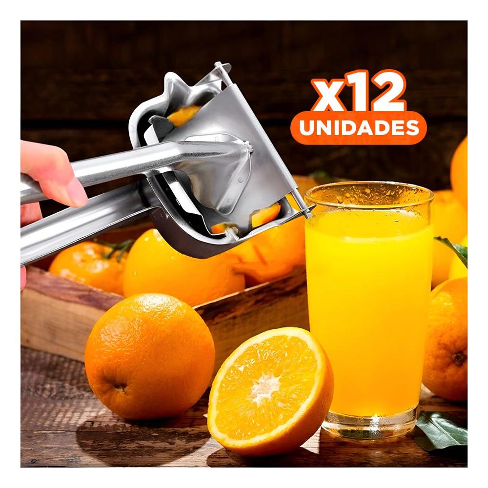 Pack12 Prensa de Naranja para Preparaciones en Acero Inoxidable YRegalo Sticker