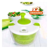 Pack2 Centrifugador Manual de Cocina para Verduras y Frutas Verde