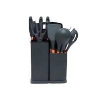 Set Negro para Cocina Profesional Compuesto por 18 Piezas Inoxidable YRegalo Sticker