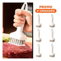 Pack6 Equipo Ablandador de Carne Blanco Cocina y Uso Diario Y Regalo Sticker