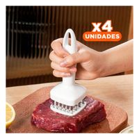 Pack4 Aparato Ablandador de Carne Blanco Preparacion de Bocadillos Caseros Y Papel Regalo