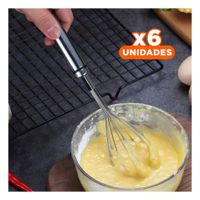 Pack6 Licuadora Manual Plateado Resistente para Cocina Moderna