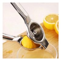 Exprimidor de Limon Color en Color Plateado en Cuerpo de Metal 21 cm x 6 cm Ynotas