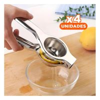 Pack4 Extractor para Preparaciones 21 cm x 6 cm Limon Metal en Color Plateado YPapel Regalo