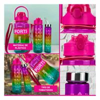 Tomatodo Trio Transparente Fucsia Amarillo y Verde Ligero y Comodo Transportar YLigas Regalo