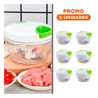 Pack6 Triturador Integral de Acrilico Durable Manual y Tapa Blanca con Pita YRegalo Sticker