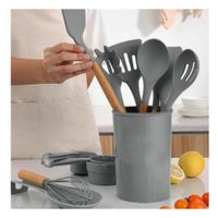 Set Organizador de 12 Piezas en Silicona Color Gris para Espacios Practicos Ynotas