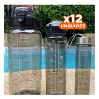 Pack12 Recipiente Trio Transparente Negro para Mantener Bebidas Frias YPapel Regalo