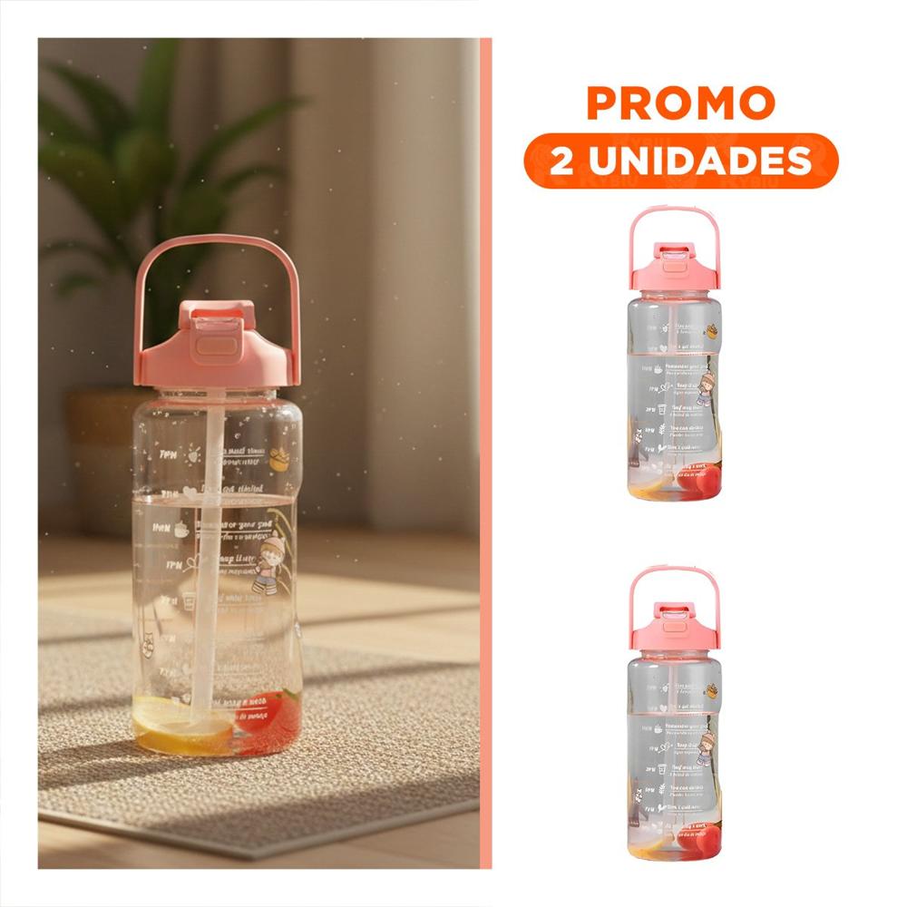 Pack2 Envase Trio Transparente Rosado Resistente y Facil de Limpiar Casa YRegalo Sticker