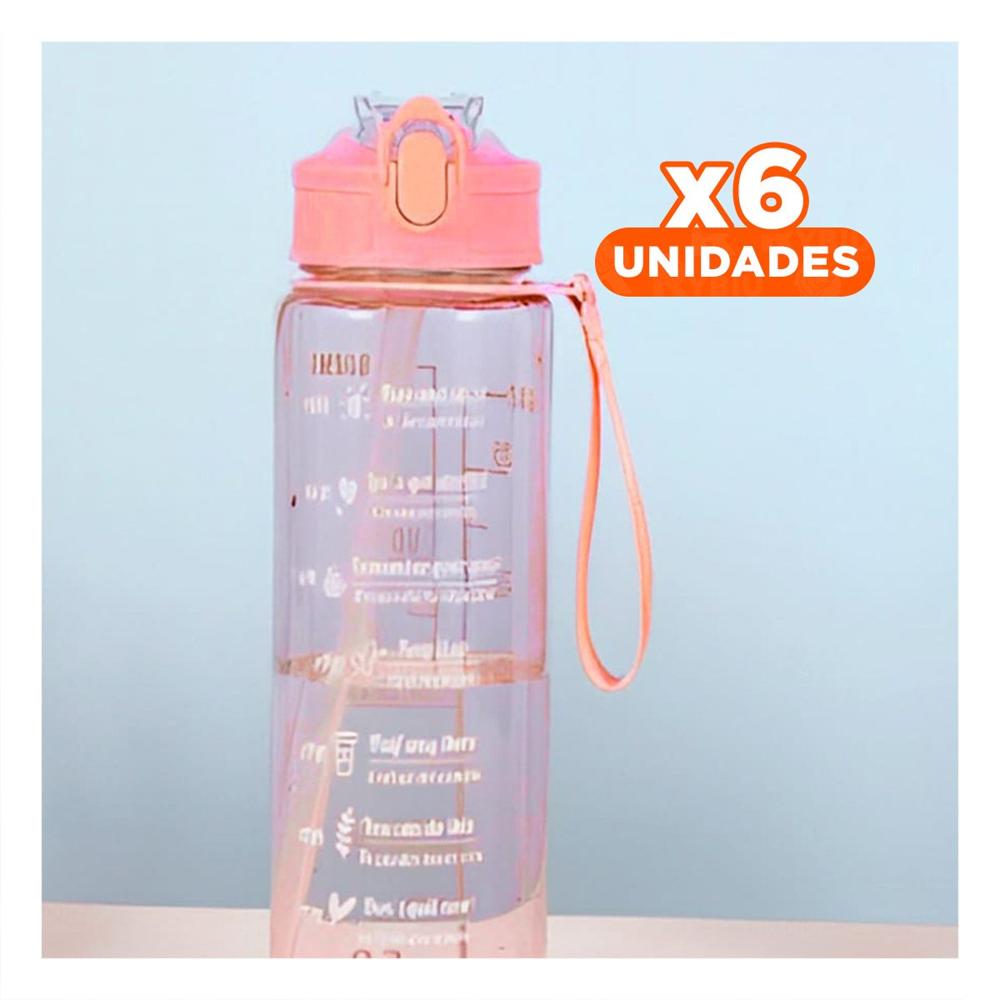 Pack6 Contenedor Trio Transparente Rosado Resistente y Facil de Limpiar Casa YPapel Regalo