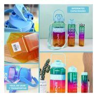 Tomatodo Trio Transparente Celeste Fucsia y Amarillo Ligero y Comodo Transportar YLigas Regalo
