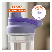 Pack12 Botella Tomatodo Shaker 500ml Lila para Batidos y Licuados Fitness YPapel Regalo