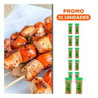 Pack12 Brochetas Resistentes de Bambu Natural 30cm para Parrilla y Hogar 85unid