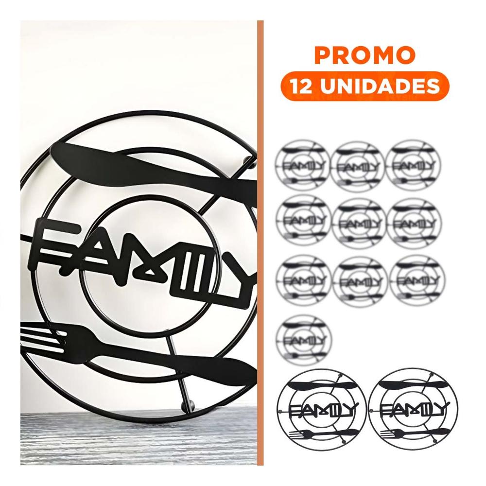 Pack12 Soporte Ollas Metal Negro incorporado a Rutina Culinaria Moderna