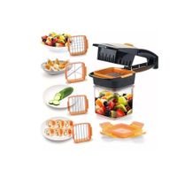 Picador Multifuncional de Frutas y Verduras Negro y Naranja para Preparacion Y Regalo Sticker