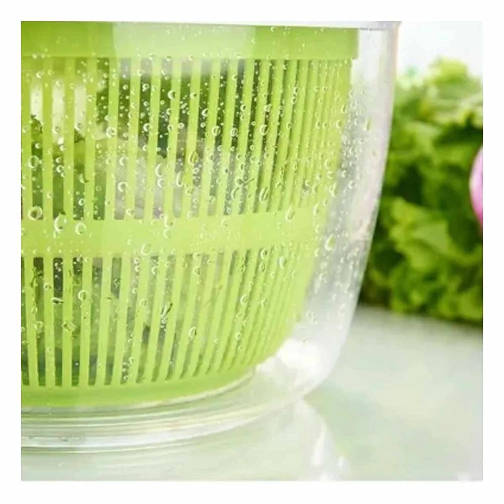 Escurridor Manual con Giro Rápido para Verduras y Frutas Verde Y Papel Regalo