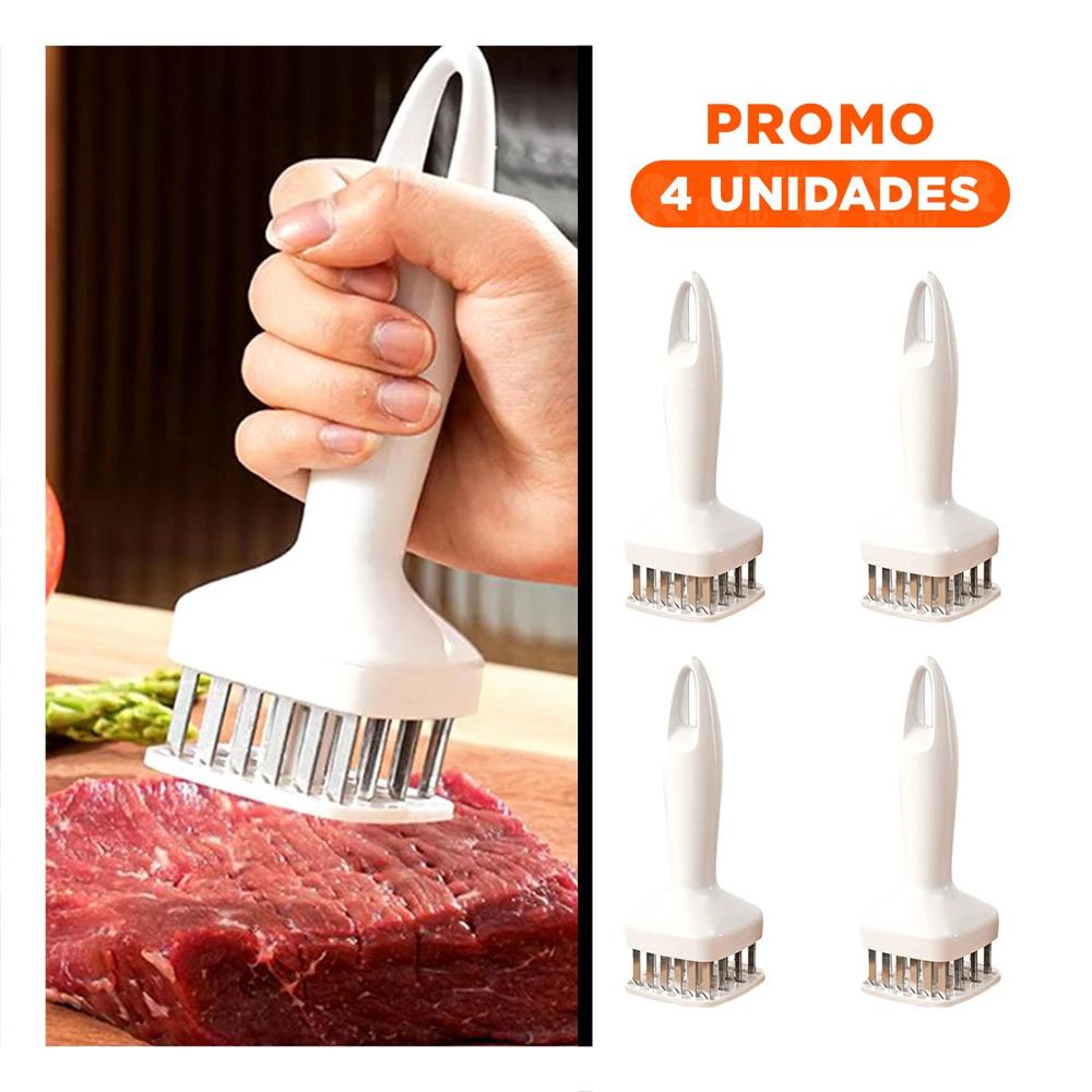 Pack4 Aparato Ablandador de Carne Blanco Cocina y Cortes Precisos