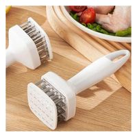 Martillo Ablandador de Carne Blanco para Cocina y Cortes Uniformes Eficientes Y notas