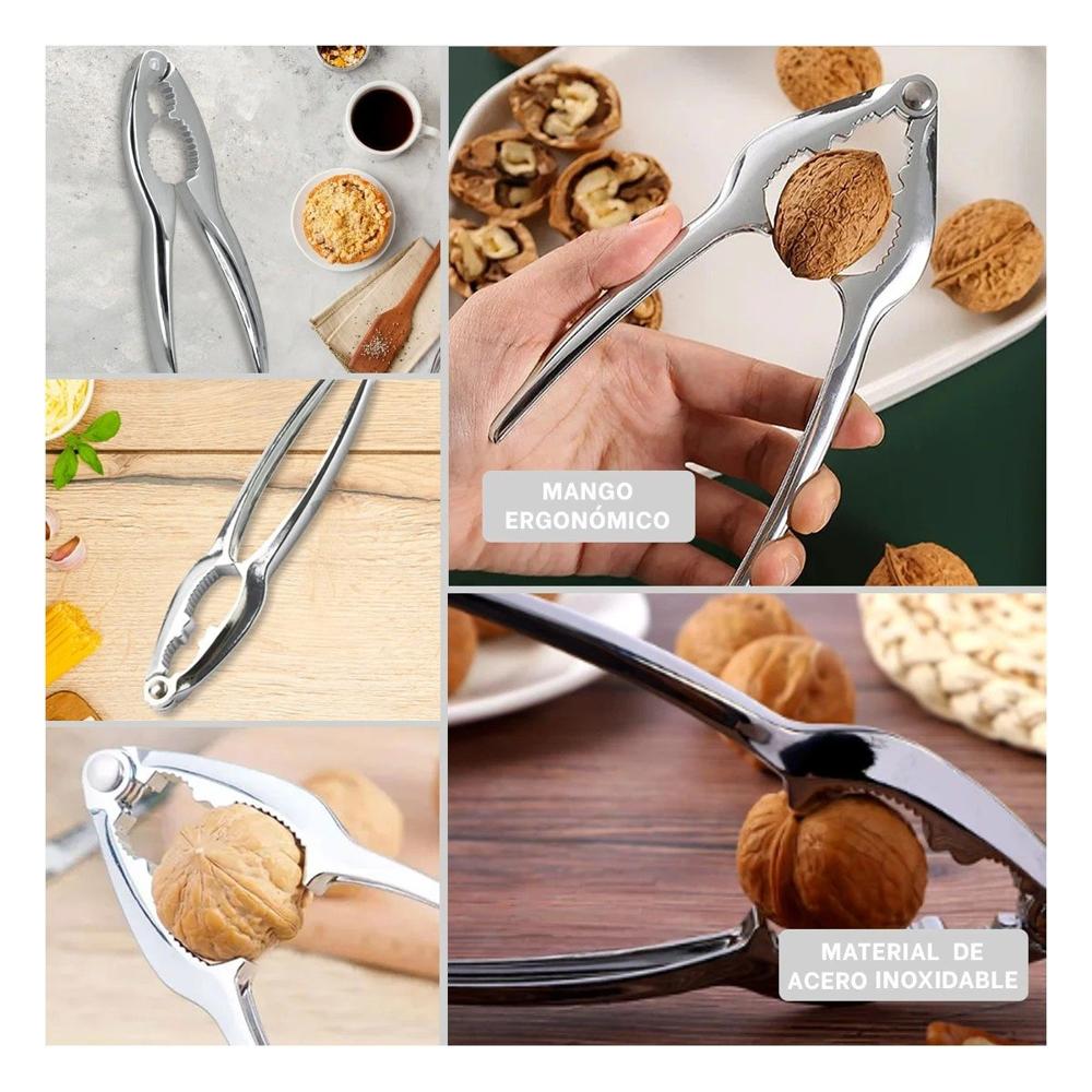 Pinza Reforzada Plateado para Rompenueces en Acero Inoxidable Duradero YLigas Regalo
