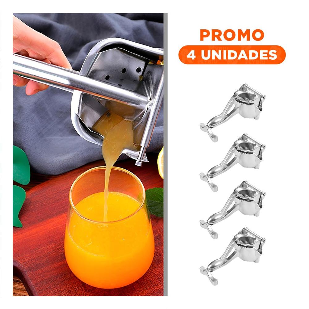 Pack4 Extractor de Naranja en Color Plateado en Acero Inoxidable