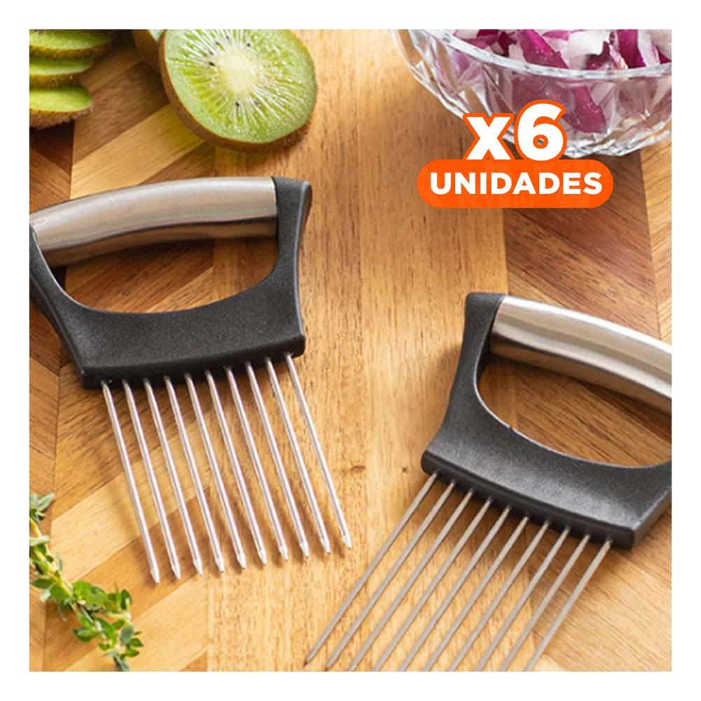 Pack6 Equipo de Agujas para Frutas y Verduras con Mango Ergonomico y Seguro Y Papel Regalo