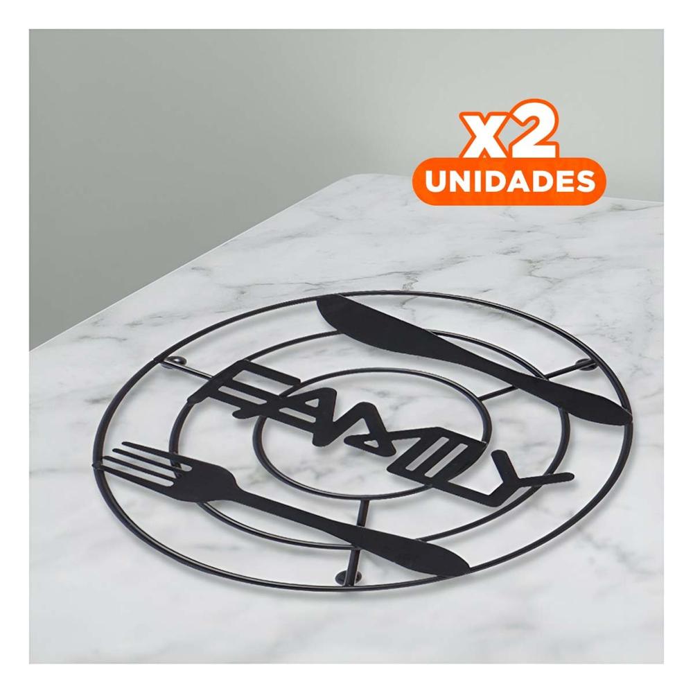 Pack2 Rejilla Ollas Metal Negro como Soporte Aireado para Cocina Moderna