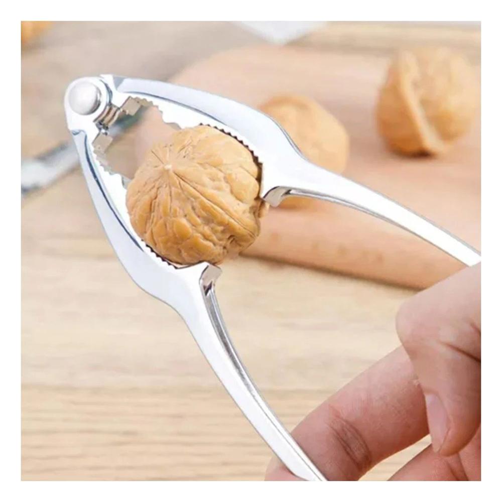 Pinza de Acero Inoxidable Plateado para Rompenueces Uso Domestico YPapel Regalo