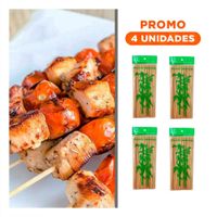 Pack4 Palitos Firmes de Bambu Natural 85unid para Uso Diario en Cocina 30cm