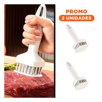 Pack2 Aparato Ablandador de Carne Blanco Preparacion Rapida de Carnes Y Regalo Sticker