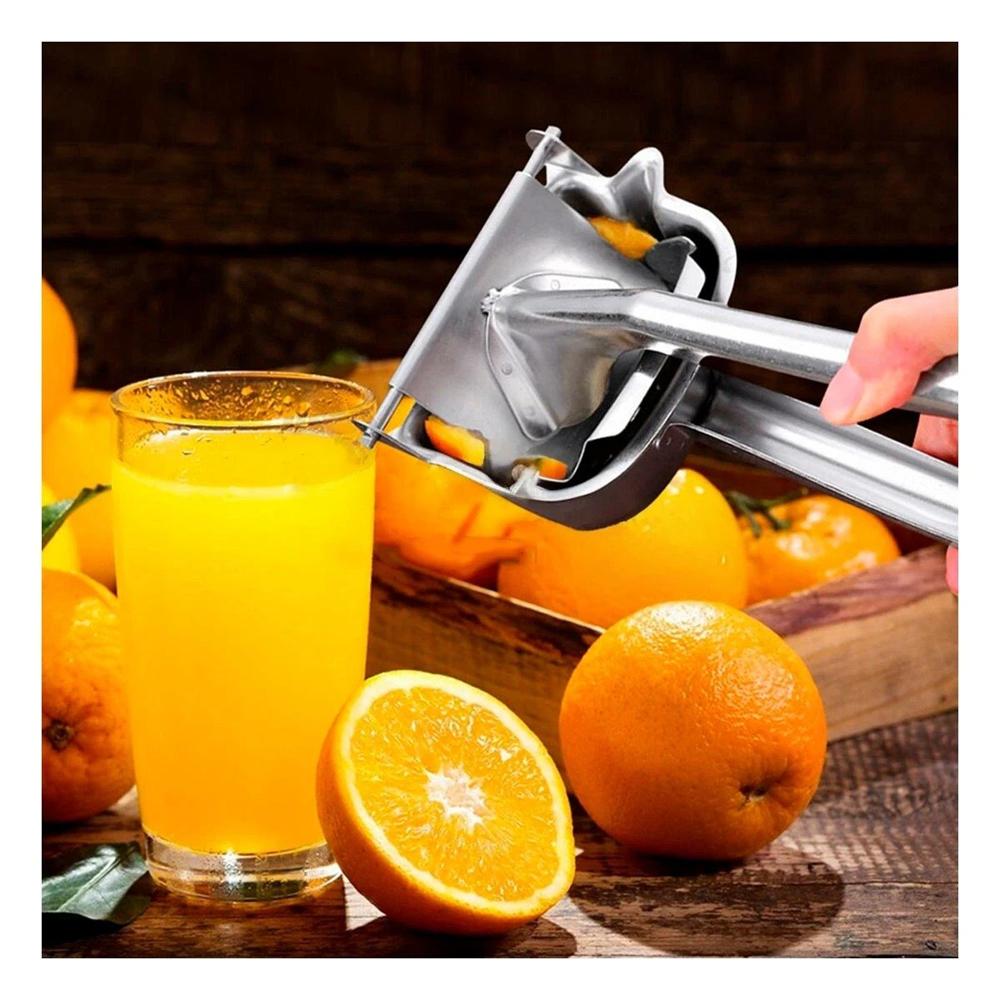 Exprimidor de Naranja Color en Color Plateado en Cuerpo de Acero Inoxidable Ynotas