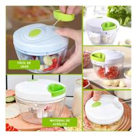 Picatodo Compacto de Acrilico Transparente con Pita Manual y Tapa Blanca YLigas Regalo